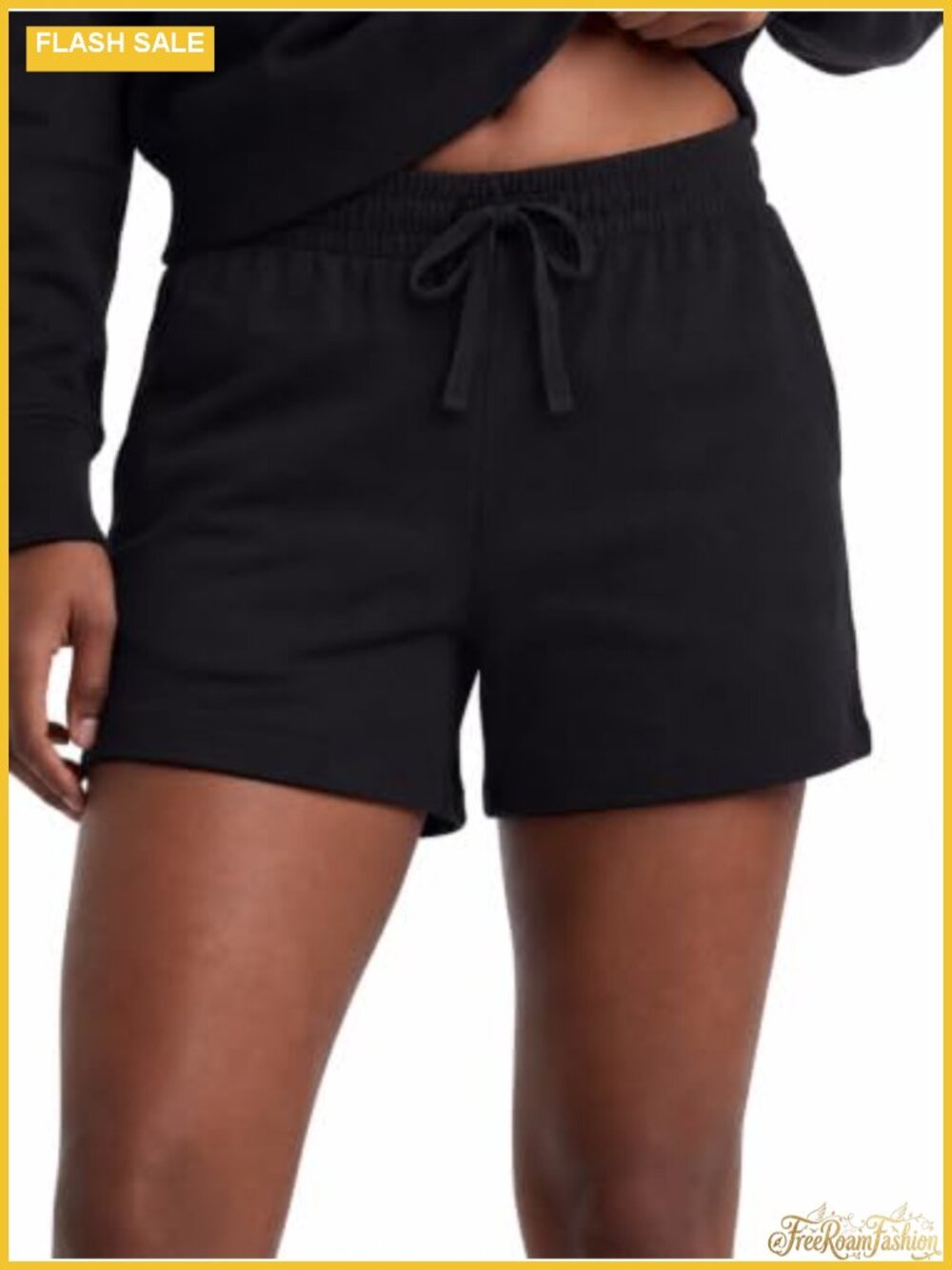 Standard Fit Lounge Shorts with Drawcords and Side Slits